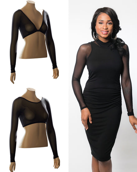 Sleevey Wonders - Basic Long Sleeve Mesh - Black (7036938617018)