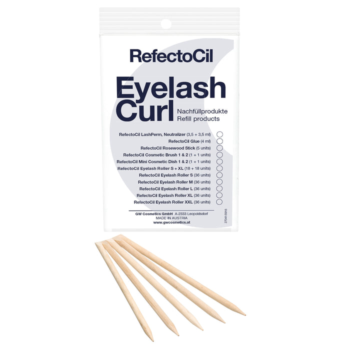 RefectoCil Eyelash CURL & LIFT Application Rosewood Sticks (5pk) (6578447646906)